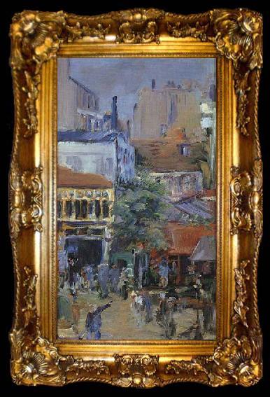 framed  Edouard Manet Vue prise pres de la Place Clichy, ta009-2
